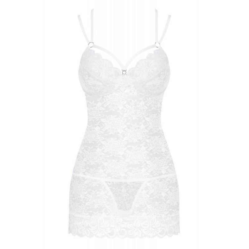 Obsessive Babydoll & Στρινγκ Obsessive 860-CHE Λευκό Babydolls