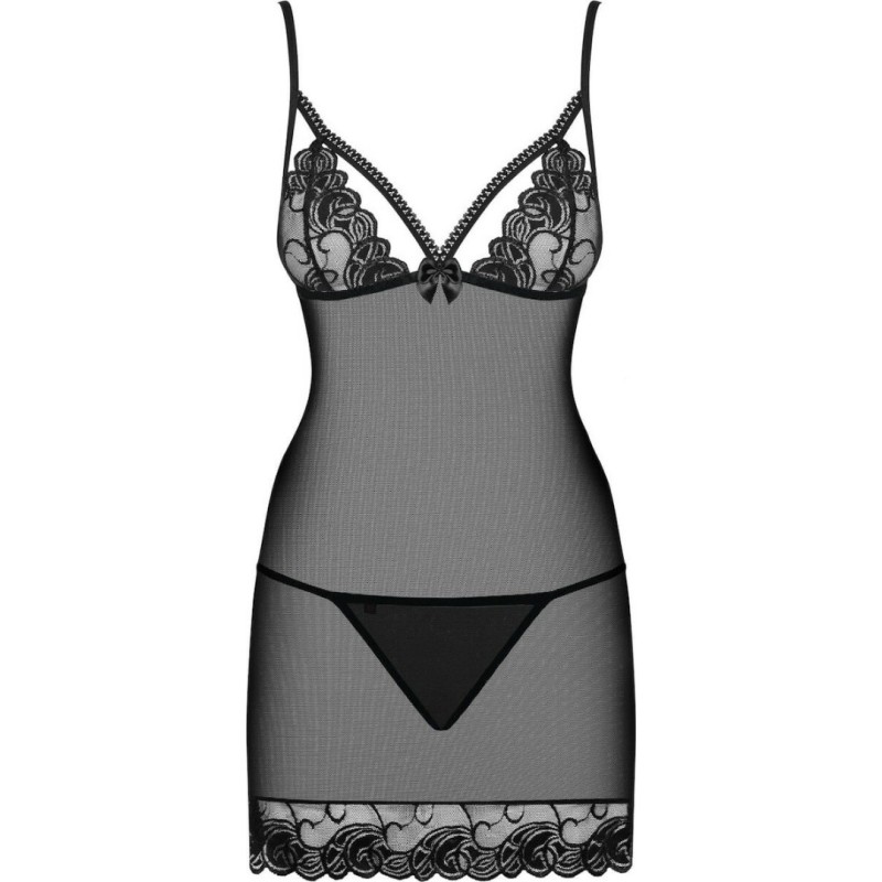 Obsessive Babydoll & Στρινγκ Obsessive Wonderia Μαύρο Babydolls