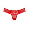Obsessive Lace Thong With Pleated Mesh Obsessive 863 Red Strings