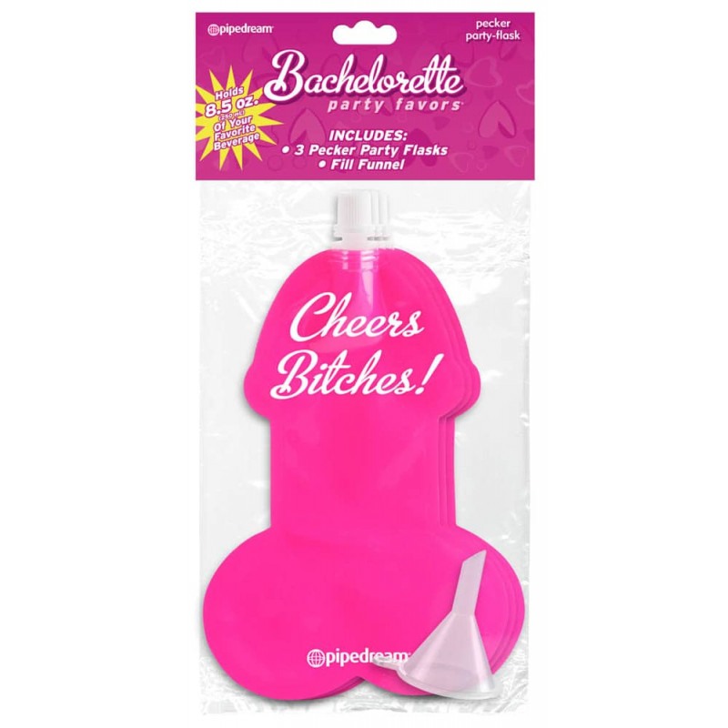 Pipedream Bachelorette Party Φλασκιά Pipedream Pecker Party Flasκ 3τμχ Party Gags