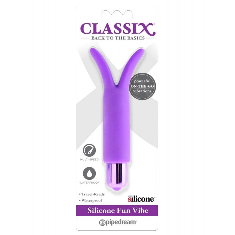 Pipedream Clitoral Vibrator Classix Silicone Fun Vibe Purple Clit Toys