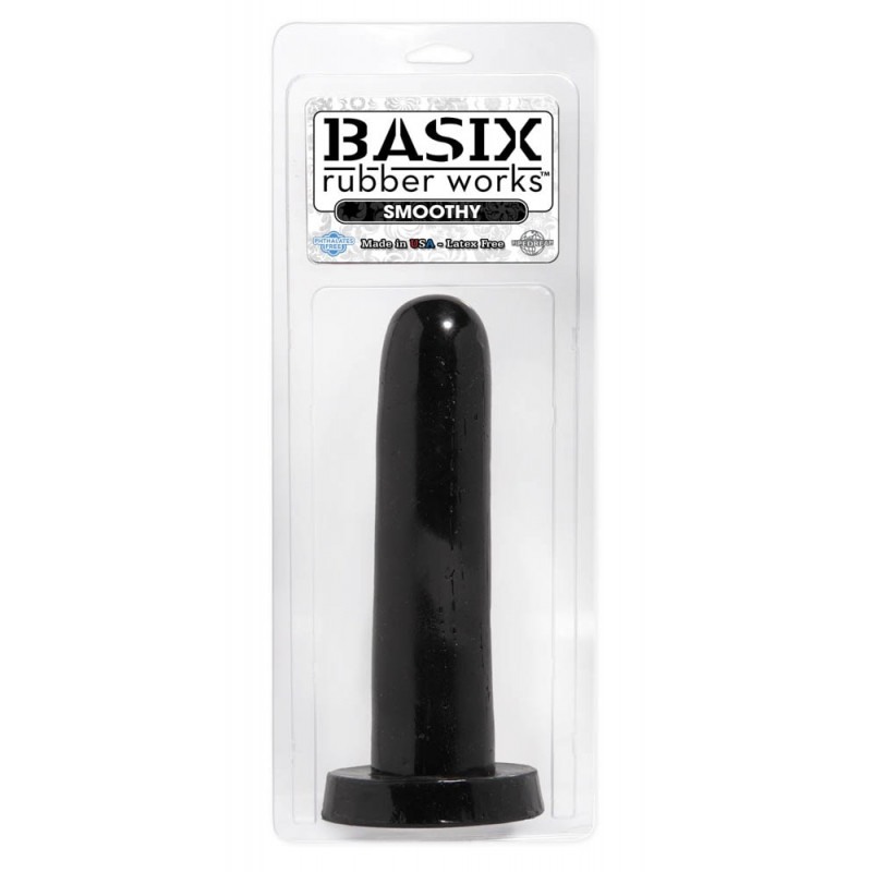 Pipedream Extreme Πρωκτικό Dildo Basix Rubber Works Smoothy 6cm Μαύρο Dildos