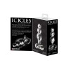 Pipedream Glass Butt Plug Icicles No. 47 Clear Non-Vibrating butt plugs