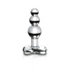 Pipedream Glass Butt Plug Icicles No. 47 Clear Non-Vibrating butt plugs