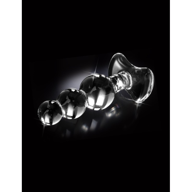 Pipedream Glass Butt Plug Icicles No. 47 Clear Non-Vibrating butt plugs