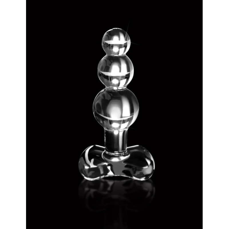 Pipedream Glass Butt Plug Icicles No. 47 Clear Non-Vibrating butt plugs