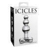 Pipedream Glass Butt Plug Icicles No. 47 Clear Non-Vibrating butt plugs