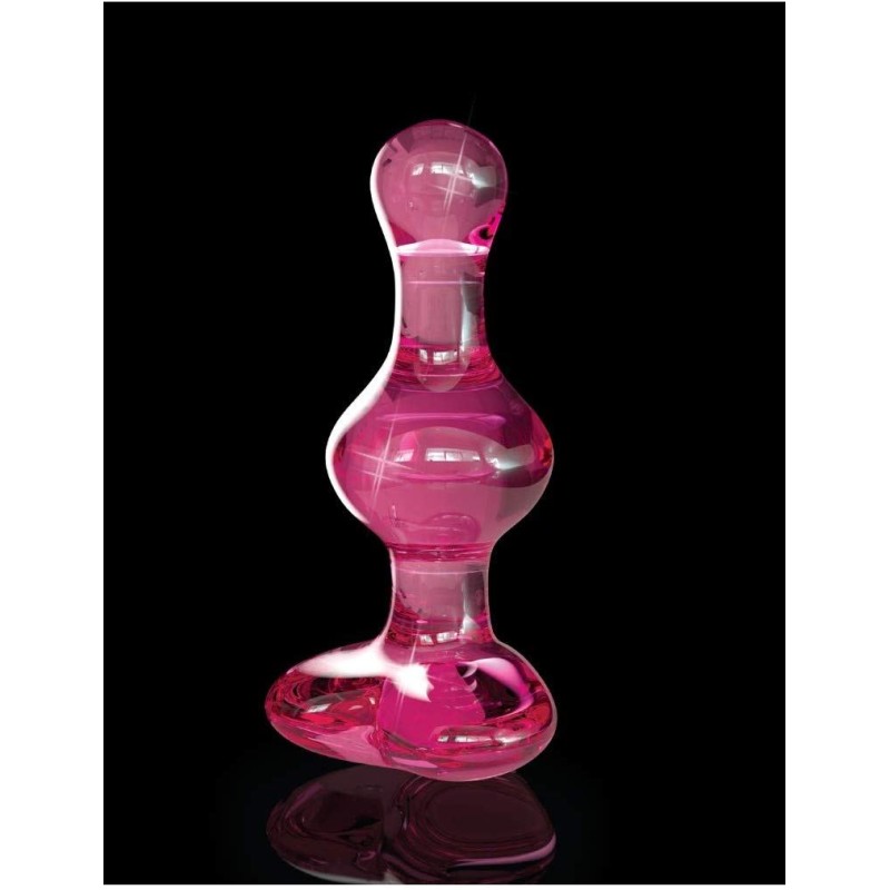 Pipedream Glass Butt Plug Icicles No. 75 Pink Non-Vibrating butt plugs