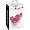 Pipedream Glass Butt Plug Icicles No. 75 Pink Non-Vibrating butt plugs