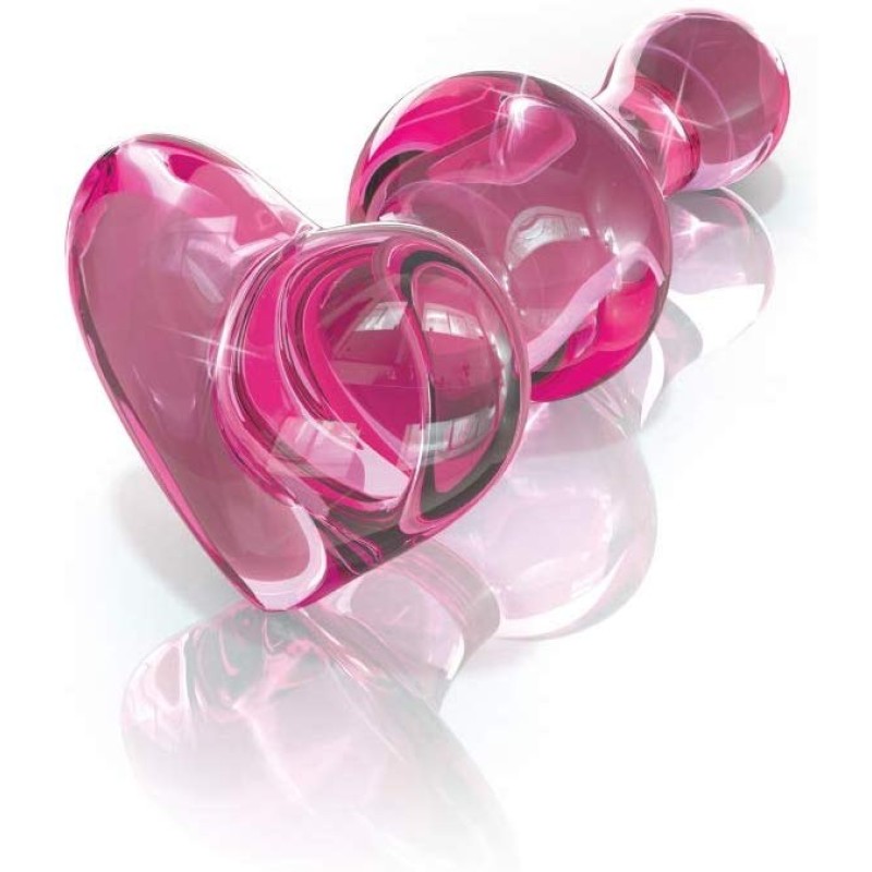 Pipedream Glass Butt Plug Icicles No. 75 Pink Non-Vibrating butt plugs