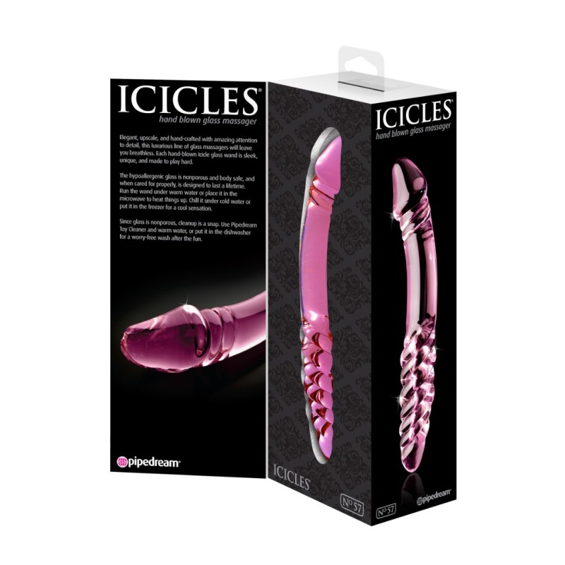 Γυάλινο Dildo Pipedream Icicles No. 57 23cm Ροζ Pipedream Γυάλινο Dildo Pipedream Icicles No. 57 23cm Ροζ Γυάλινα
