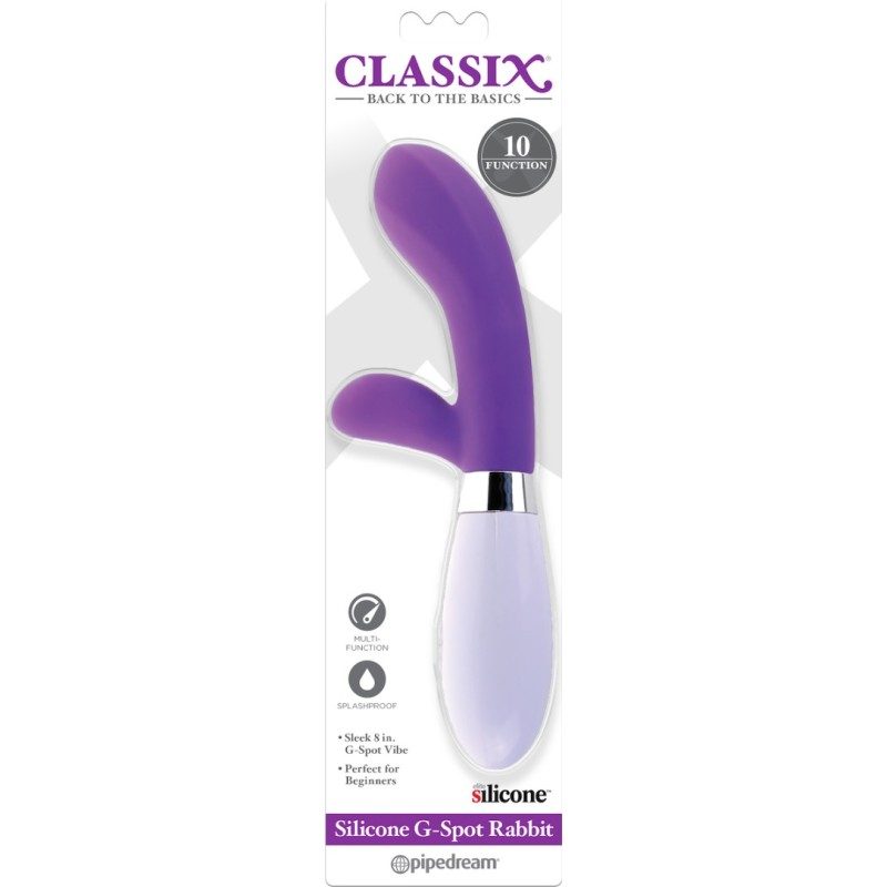 Pipedream Rabbit Vibrator Pipedream Classix Silicone G-Spot Purple Rabbit
