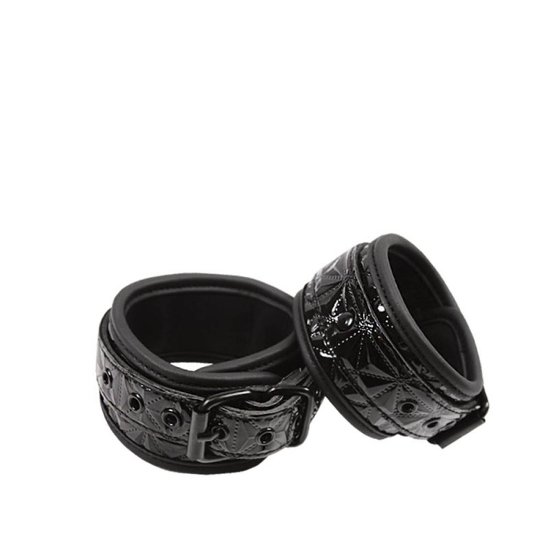 Sinful Ankle Cuffs Nsnovelties Black NS Novelties Sinful Ankle Cuffs Nsnovelties Black Leather handcuffs
