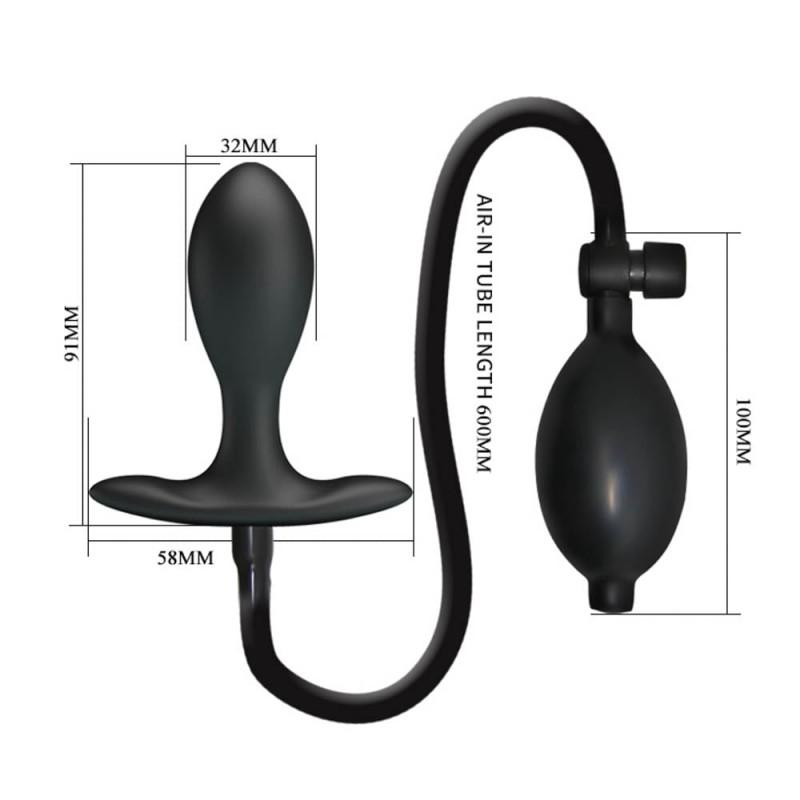 Pretty Love Butt Plug Pretty Love Inflatable Black Non-Vibrating butt plugs