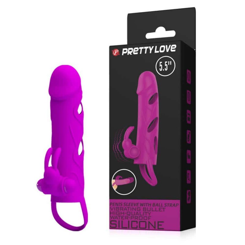 Pretty Love Vibrating Penis Sleeve Pretty Love Purple Penis Extenders
