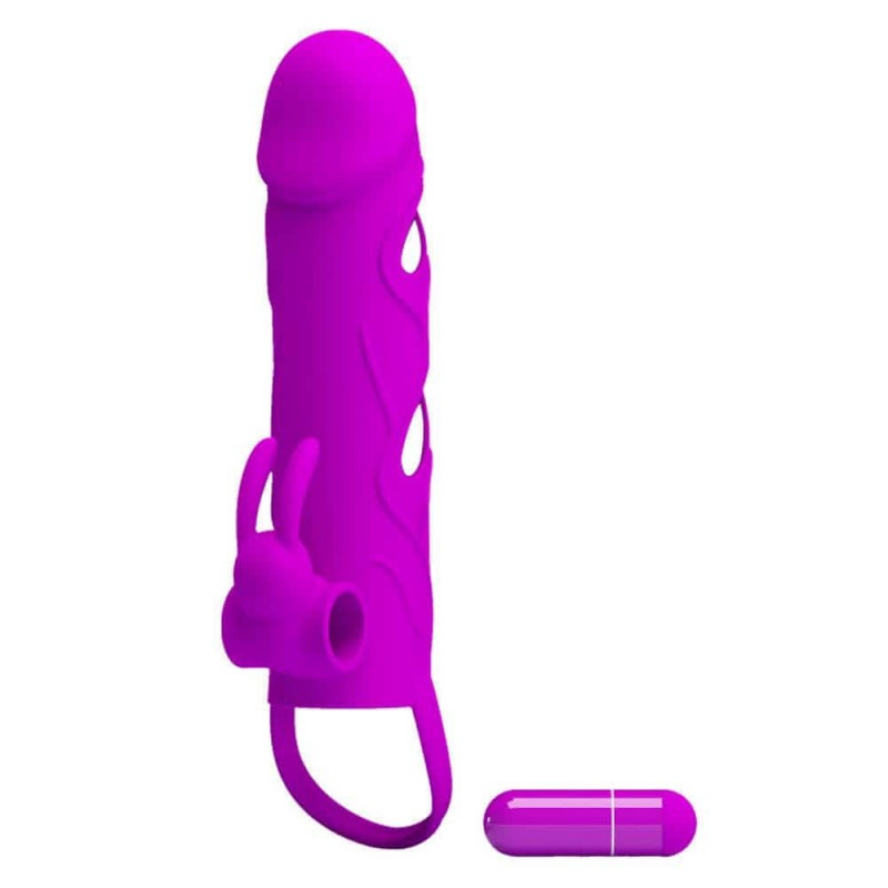 Pretty Love Vibrating Penis Sleeve Pretty Love Purple Penis Extenders