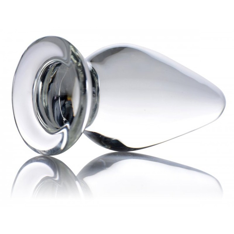 Weighted Glass Butt Plug Prisms Ember Clear Prisms Erotic Glass Weighted Glass Butt Plug Prisms Ember Clear Non-Vibrating butt plugs
