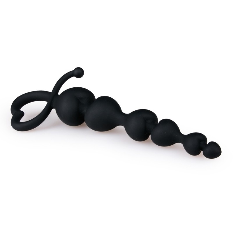 Easytoys – Anal Collection Anal Beads Easytoys Heart Handle Black Anal Balls