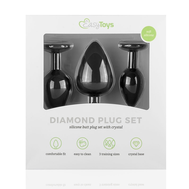 Butt Plug With Jewel Set Easytoys Diamond Black Easytoys – Anal Collection Butt Plug With Jewel Set Easytoys Diamond Black Butt plug sets