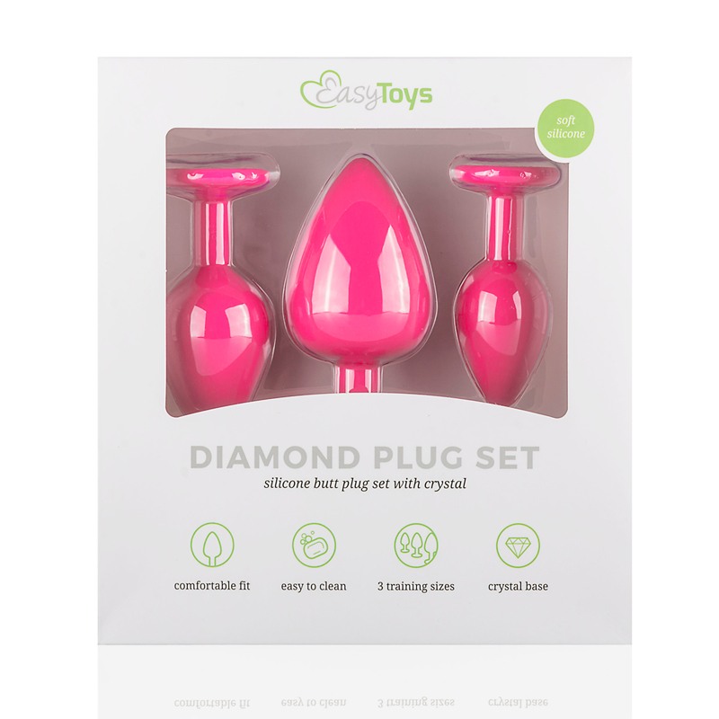 Butt Plug With Jewel Set Easytoys Diamond Pink Easytoys – Anal Collection Butt Plug With Jewel Set Easytoys Diamond Pink Non-Vibrating butt plugs