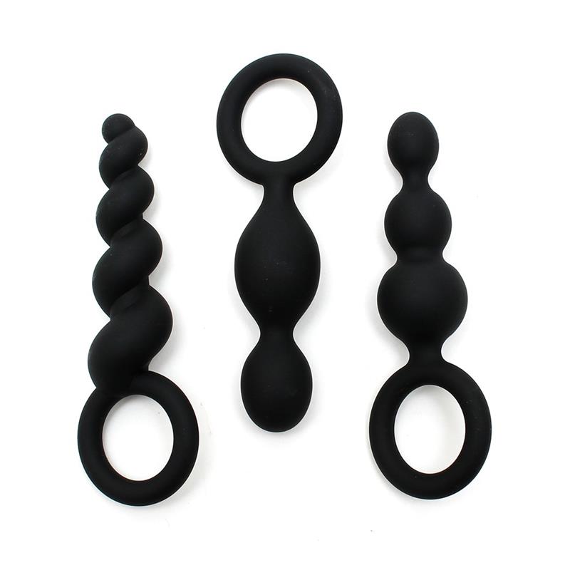 Satisfyer Πρωκτικές Σφήνες Σετ Satisfyer Pack of 3 Μαύρο Σφήνες χωρίς δόνηση