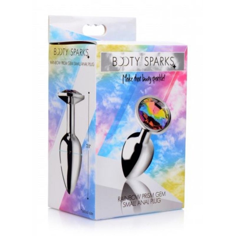 Butt Plug With Jewel Booty Sparks Small Rainbow Booty Sparks Butt Plug With Jewel Booty Sparks Small Rainbow Non-Vibrating butt plugs