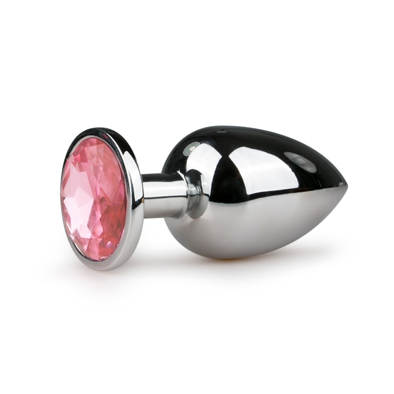 Easytoys – Anal Collection Butt Plug With Jewel Easytoys No. 6 Silver/Pink Non-Vibrating butt plugs