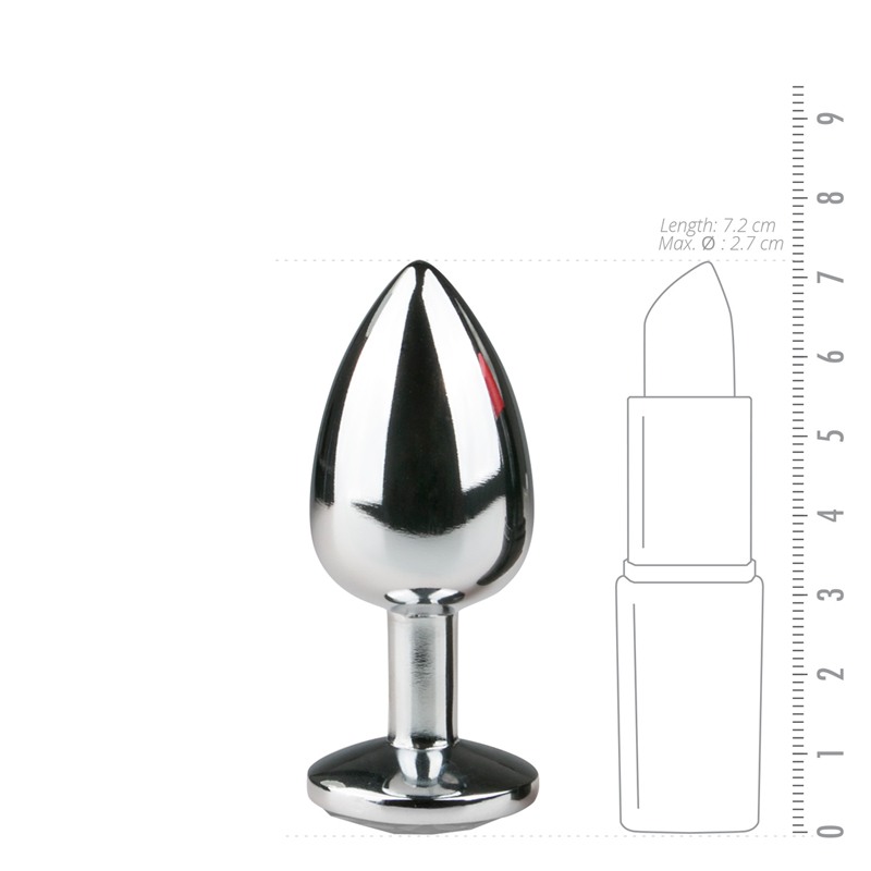 Easytoys – Anal Collection Πρωκτική Σφήνα Με Κόσμημα Easytoys Plug No. 1 Ασημί/Διάφανη Σφήνες χωρίς δόνηση