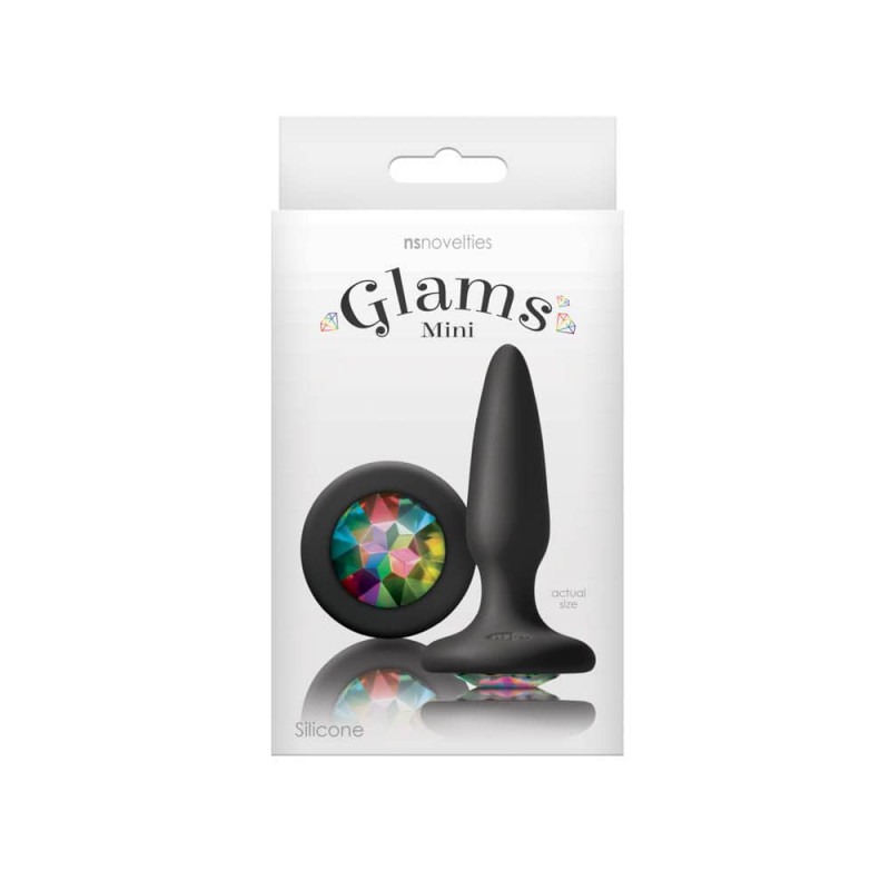 NS Novelties Butt Plug With Jewel Glams Mini Gem Rainbow Beginners butt plugs