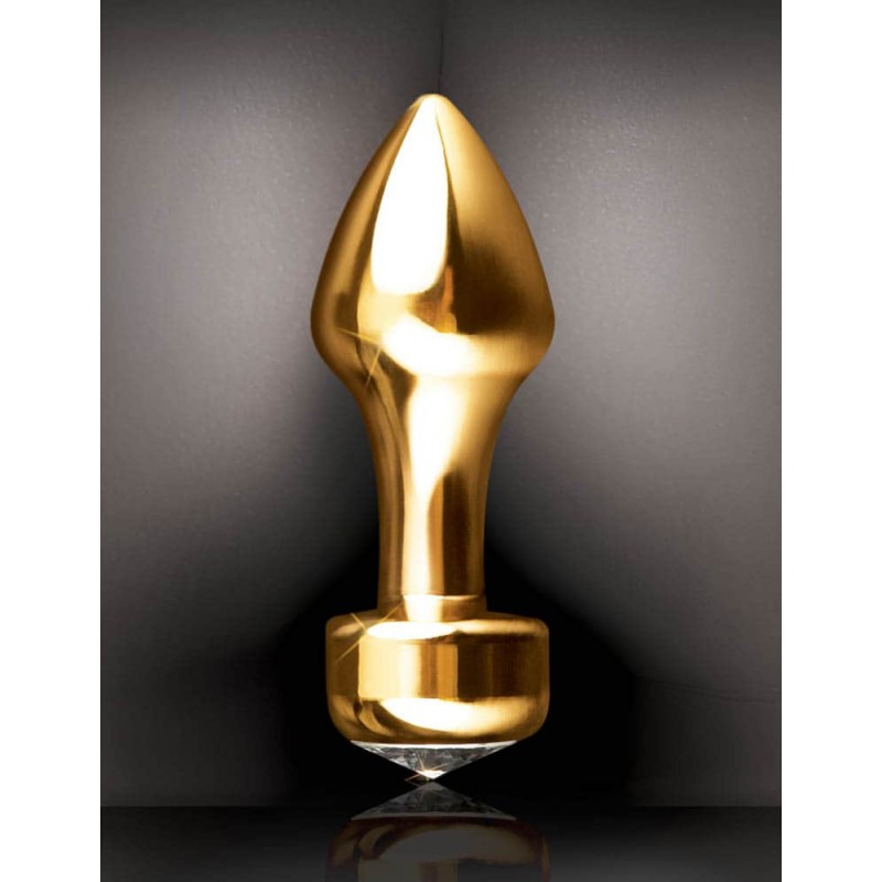 Fetish Fantasy Series Mini Butt Plug With Jewel Gold Luv Plug Beginners butt plugs