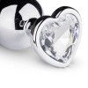 Butt Plug With Heart Jewel Easytoys No. 7 Silver/Clear Easytoys – Anal Collection Butt Plug With Heart Jewel Easytoys No. 7 Silver/Clear Non-Vibrating butt plugs