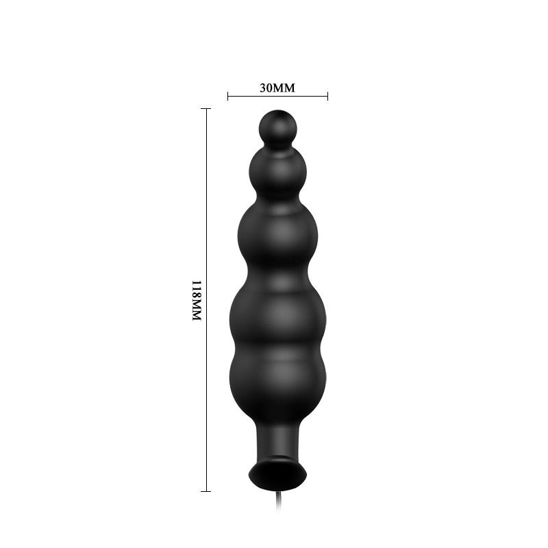 Pretty Love Butt Plug With Remote Control Pretty Love Vibrating Bubble Black Vibrating butt plugs