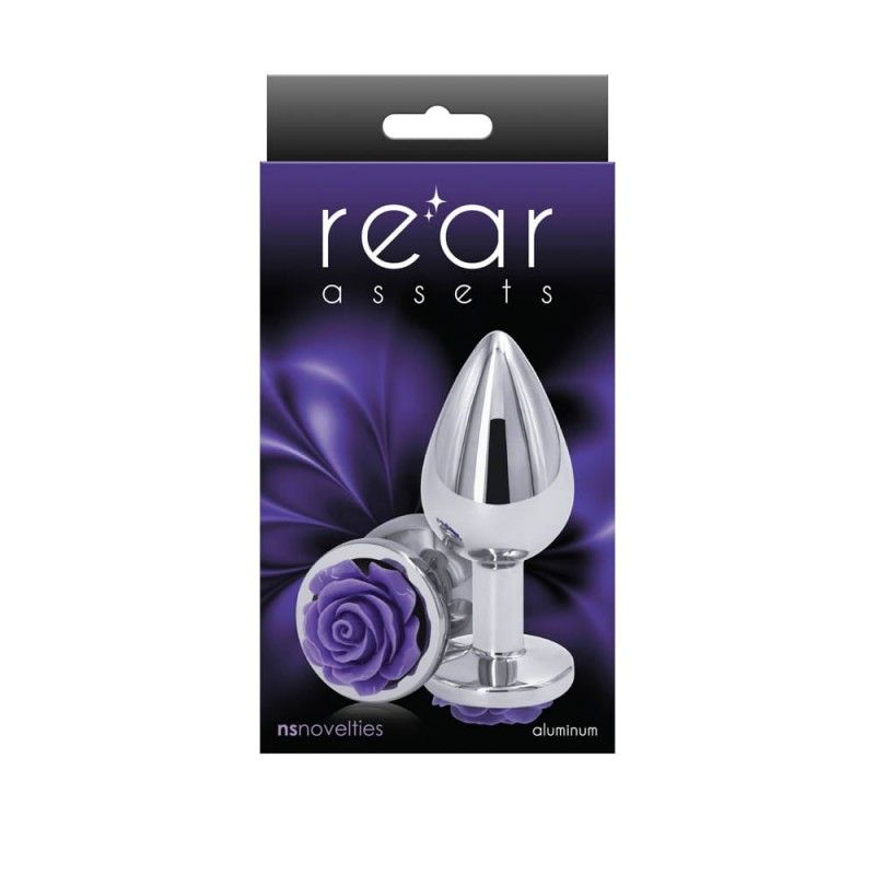 NS Novelties Butt Plug NSnovelties Rose Medium Purple Non-Vibrating butt plugs