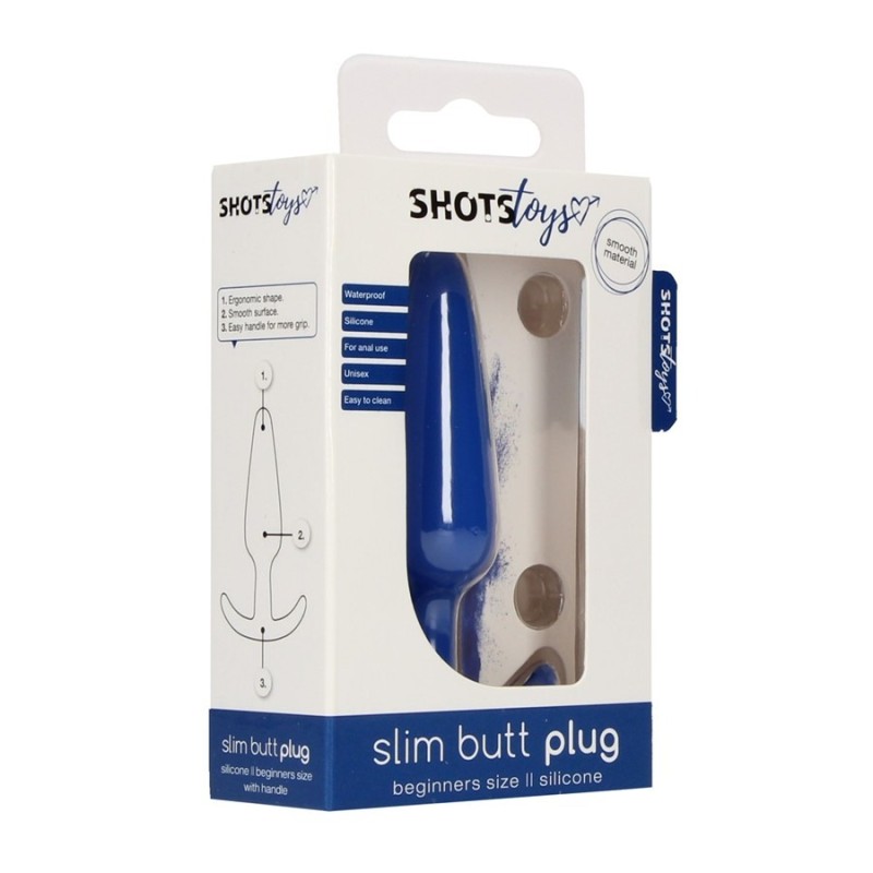 Shots Toys Πρωκτική Σφήνα Shots Slim Μπλε Σφήνες χωρίς δόνηση
