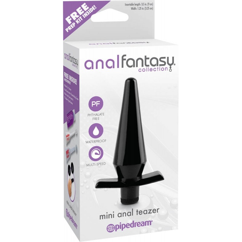 Anal Fantasy Πρωκτική Σφήνα με Δόνηση Anal Fantasy Mini Anal Teazer Μαύρη Σφήνες με δόνηση