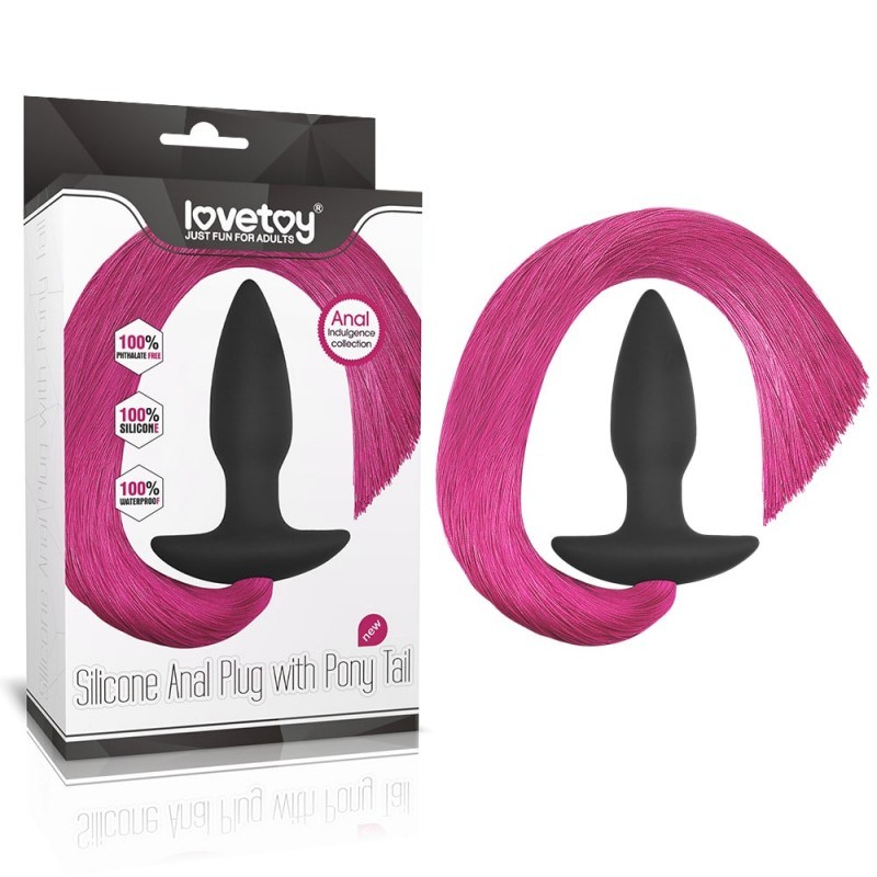Butt Plug with Pony Tail Lovetoy Pink Lovetoy Butt Plug with Pony Tail Lovetoy Pink Non-Vibrating butt plugs