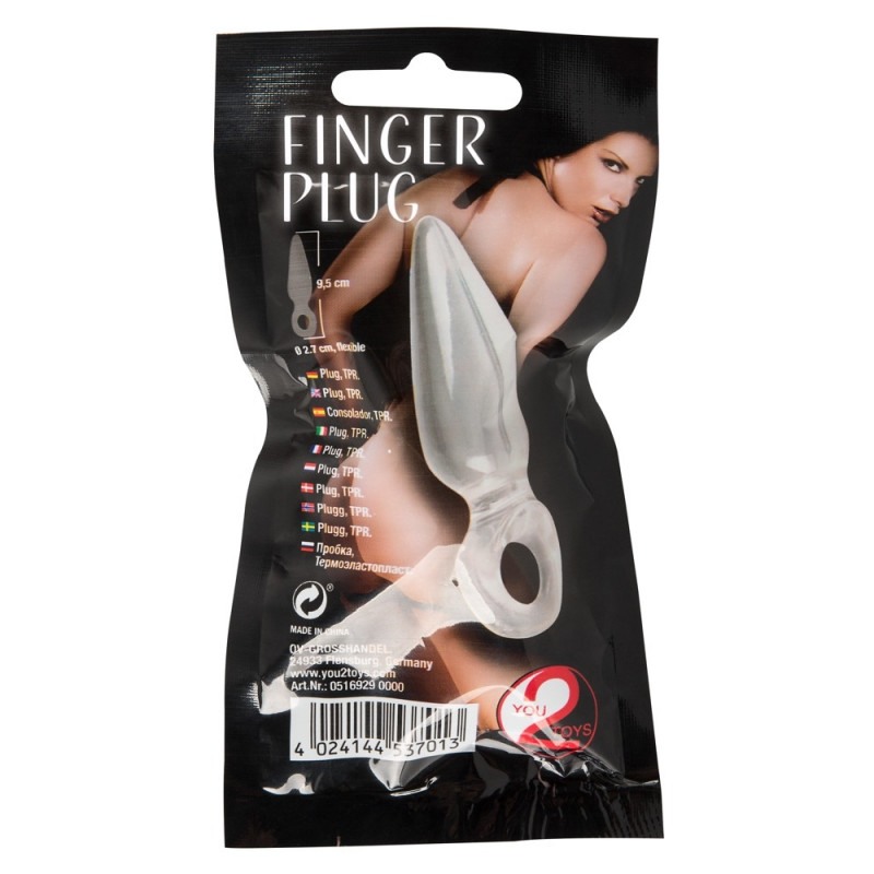 Πρωκτική Σφήνα You2Toys Finger Plug Διάφανη You2Toys Πρωκτική Σφήνα You2Toys Finger Plug Διάφανη Σφήνες χωρίς δόνηση