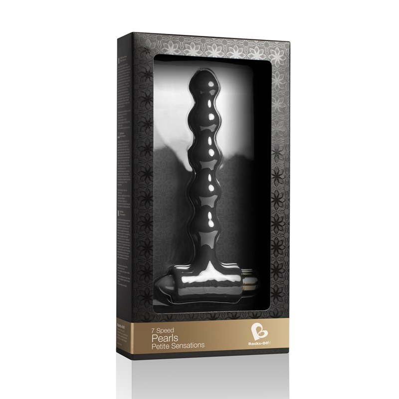 Rocks Off Anal Vibrator Rocks Off Petite Sensations Pearl Black Vibrators