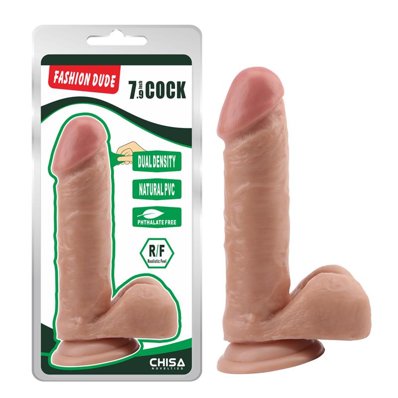 Chisa Realistic Dildo Dual Density Fashion Dude 20cm Nude Realistic