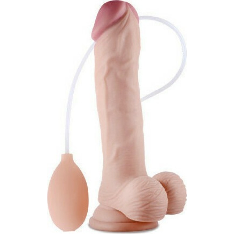 Lovetoy Realistic Dildo With Balls Lovetoy Soft Ejaculation 23cm Nude Realistic
