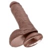 King Cock Ρεαλιστικό Dildo King Cock Με Όρχεις 20cm Καφέ Ρεαλιστικά