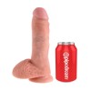 King Cock Ρεαλιστικό Dildo King Cock Με Όρχεις 20cm Μπεζ Ρεαλιστικά