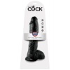 King Cock Ρεαλιστικό Dildo King Cock Με Όρχεις 25cm Μαύρο Ρεαλιστικά