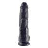 King Cock Ρεαλιστικό Dildo King Cock Με Όρχεις 25cm Μαύρο Ρεαλιστικά