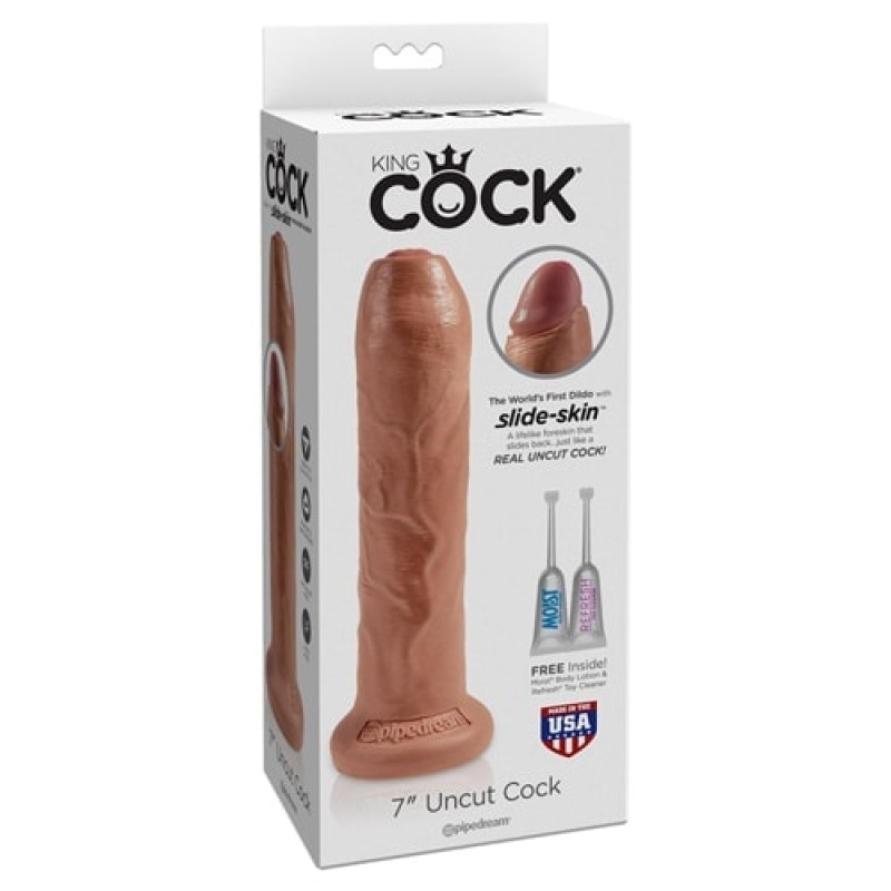 King Cock Realistic Dildo King Cock Uncut 18cm Tan Realistic