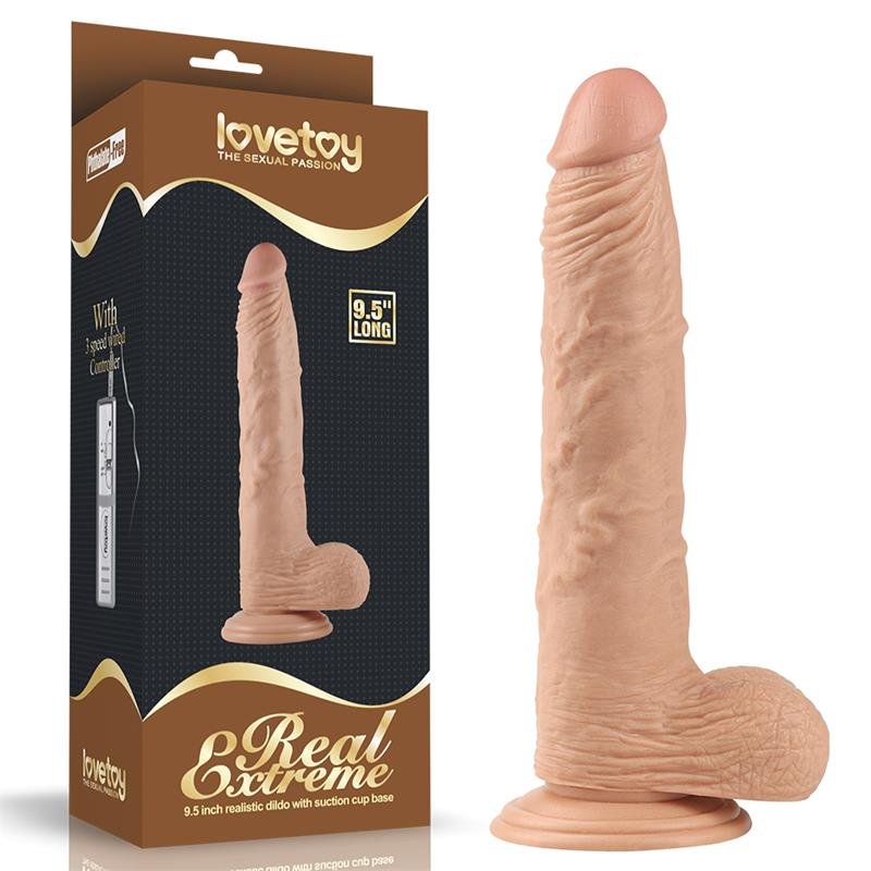 Lovetoy Ρεαλιστικό Dildo Lovetoy Real Extreme 24cm Μπεζ Ρεαλιστικά