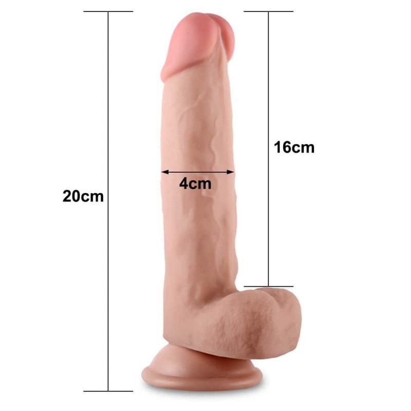 Realistic Dildo Lovetoy Sliding-Skin Dual Layer Dong 20cm Nude Lovetoy Realistic Dildo Lovetoy Sliding-Skin Dual Layer Dong 20cm Nude Realistic