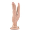 Dr. Skin Ρεαλιστικός Δονητής Διπλός Dr.Skin 19cm Μπεζ Ρεαλιστικοί