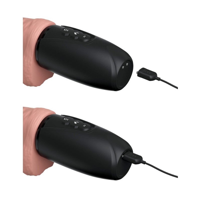 Realistic Vibrator King Cock Plus Thrusting Cock with Balls 16.5cm Light King Cock Realistic Vibrator King Cock Plus Thrusting Cock with Balls 16.5cm Light Realistic