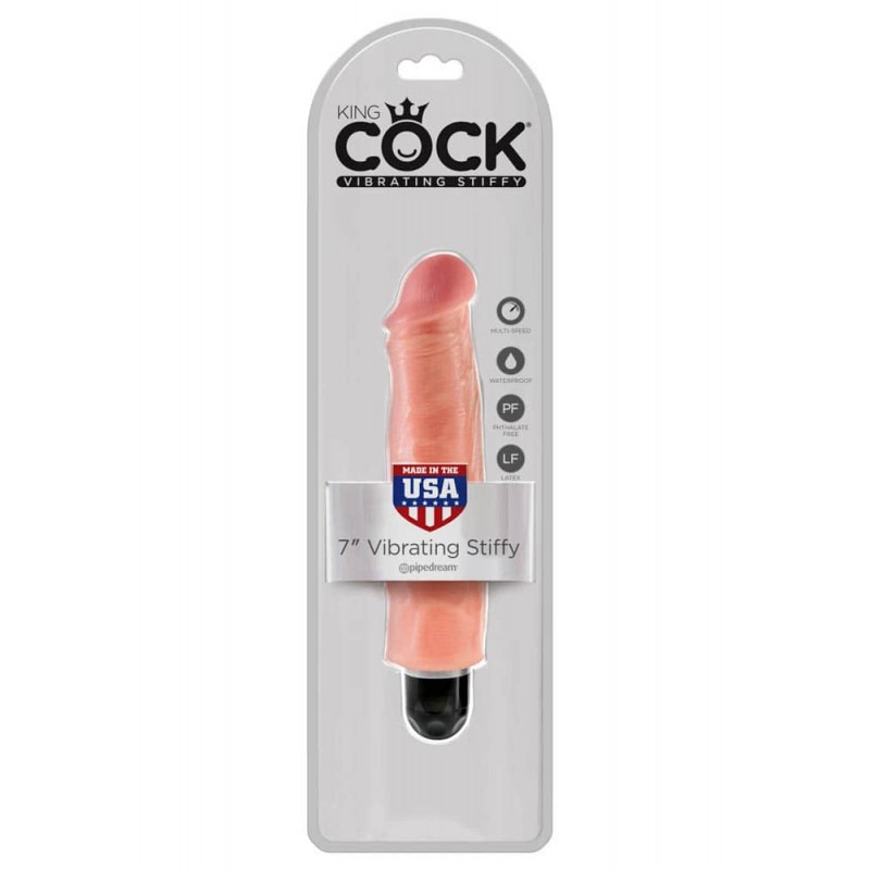 King Cock Realistic Vibrator King Cock Stiffy 18cm Nude Realistic